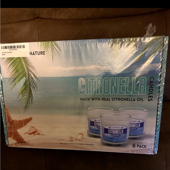 6 Pack 60 oz Large 450 Hours Citronella Home Scented 2 Wick Natural Candles🕯️ - Picture 2 of 7